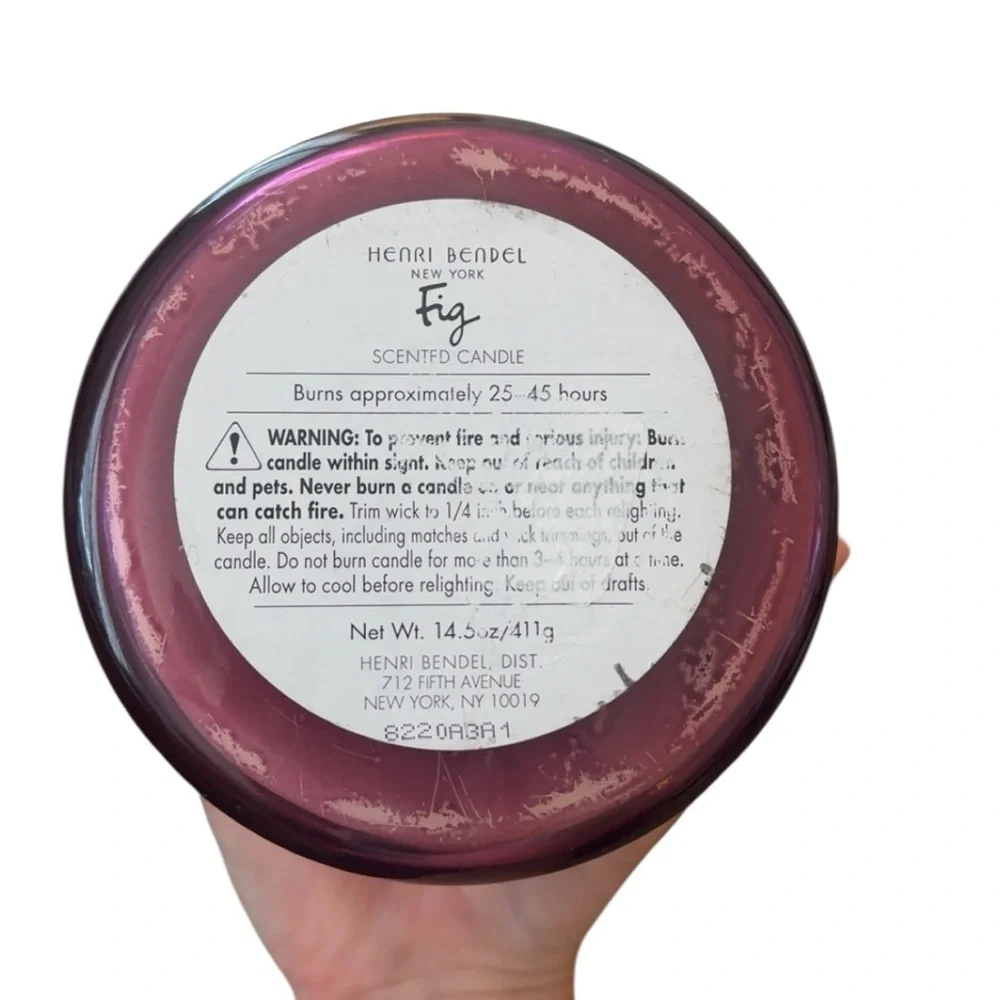 Henri Bendel New York‎ Fig Signature Collection 3 Wick Luxury Candle 14.5 Oz